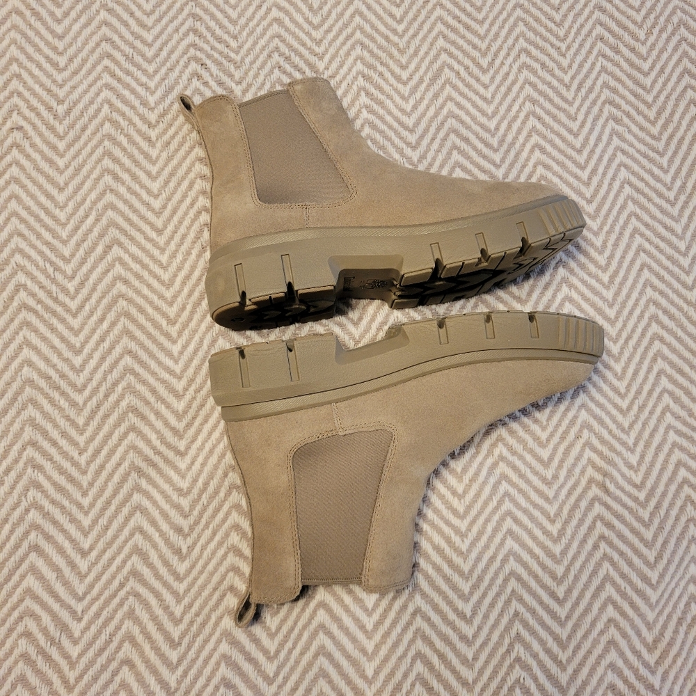 Womens Timerland Greyfield Chelsea Boot Ortholite Tan Brown Nubuck Size 10 - Picture 3 of 10